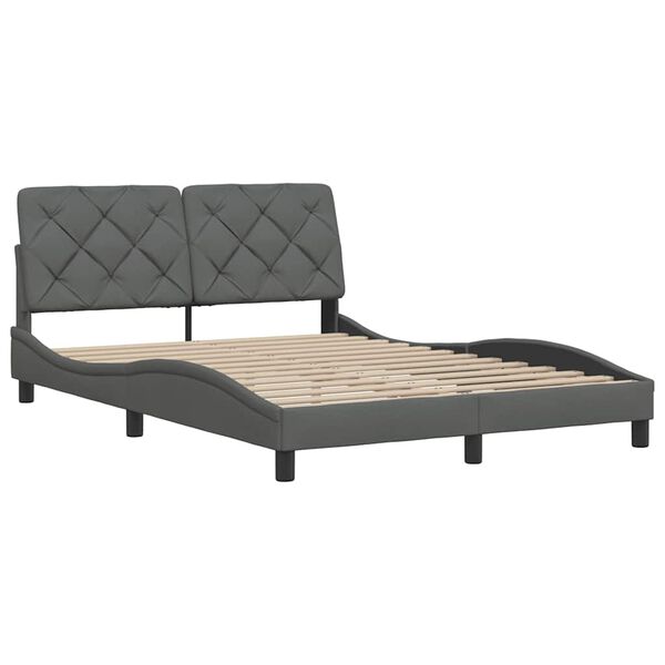 vidaXL Bed Frame without Mattress Dark Grey 120x200 cm Fabric