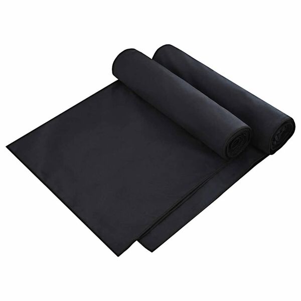 vidaXL Solstolshanddukar 2 pcs Svart 210 x 75 cm