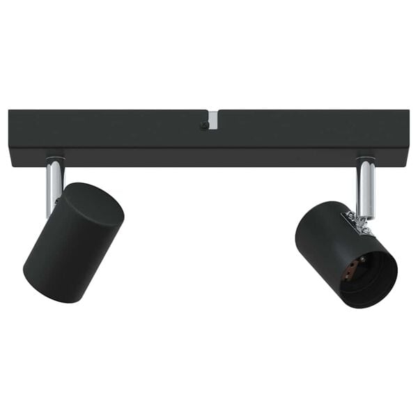 vidaXL Takspotlight med str&aring;lkastare Svart 26 x 6,5 x 11,5 cm Metall