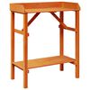 vidaXL Planteringsbord med hylla Brun 75 x 40 x 90 cm Massiv furu