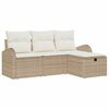 vidaXL Tr&auml;dg&aring;rdsoffset 4 st Beige konstrotting