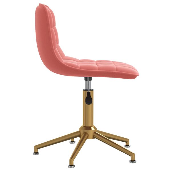 vidaXL Kontorsstol rosa sammet