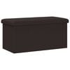 vidaXL F&auml;llbar F&ouml;rvaringsb&auml;nk Brun 180 kg 80 L 77 x 38 x 38 cm PVC