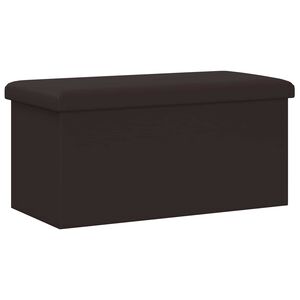 vidaXL F&auml;llbar F&ouml;rvaringsb&auml;nk Brun 180 kg 80 L 77 x 38 x 38 cm PVC