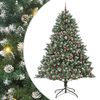 vidaXL Konstgjord julgran Gr&ouml;n 240 cm PVC och Plast och St&aring;l