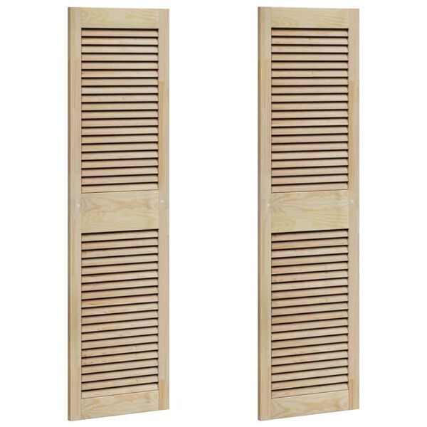 vidaXL Sk&aring;pd&ouml;rr 2 pcs Naturf&auml;rg 140,5 x 2,1 x 39,5 cm Massiv furu
