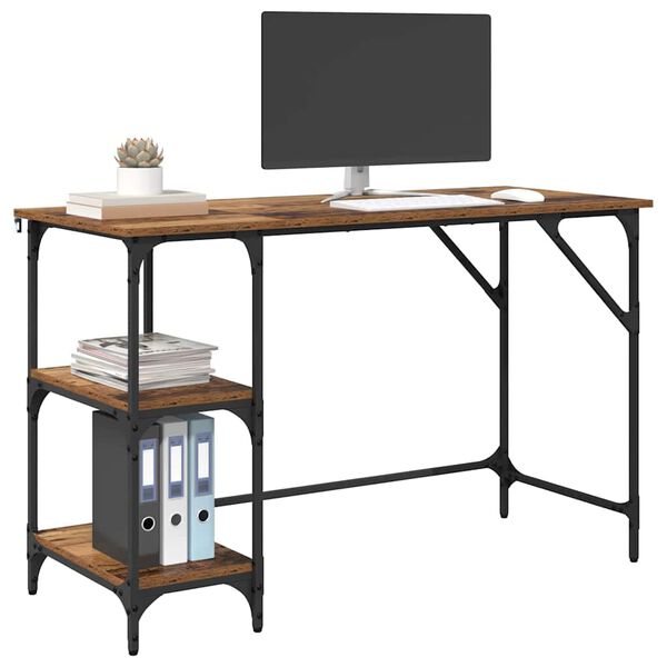 vidaXL Skrivbord Gammalt tr&auml; 120 x 50 x 75 cm Konstruerat tr&auml;