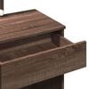 vidaXL Sminkbord med LED brun ek 100x40x130 cm