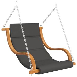 vidaXL Gungstol utan gungst&auml;llning med dyna massivt b&ouml;jtr&auml;