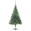vidaXL Belyst plastgran med kulor 180 cm 564 grenar
