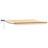 vidaXL Manuell utdragbar markis med LED-lampor 4,5 &times; 3 m