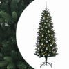 vidaXL Konstgjord julgran med kulor 120 cm 150 LED-lampor Varmvit