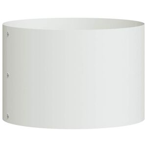 vidaXL Krukring Vit 30 x 30 x 20 cm Kallvalsat st&aring;l