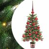 vidaXL Julgran med 150 LED-lampor med stativ Gr&ouml;n 65 cm PE