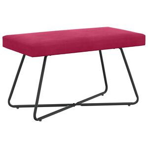 vidaXL b&auml;nk Vinr&ouml;d 80 x 40 x 45 cm Sammet