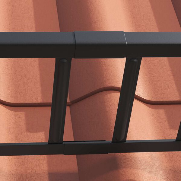 vidaXL Taksn&ouml;skydd Svart 600 x 2,5 x 20 cm St&aring;l