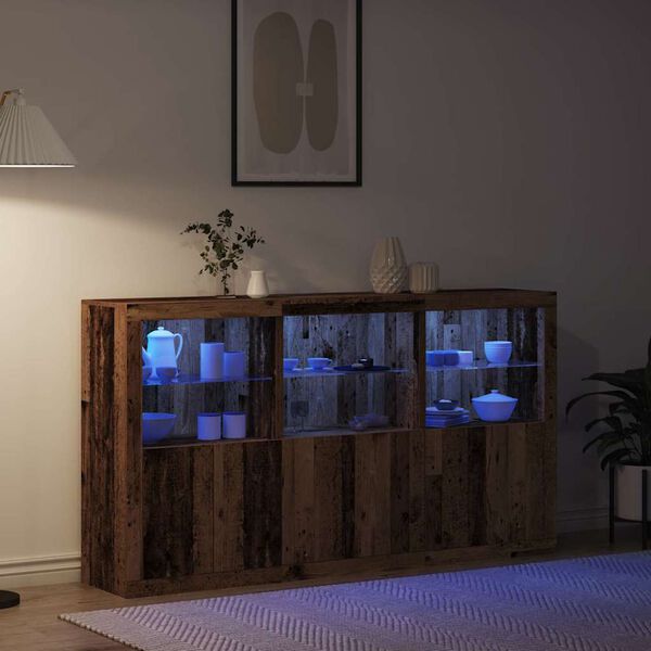 vidaXL Sideboard Gammalt tr&auml; 181.5 x 37 x 100 cm Konstruerat tr&auml;