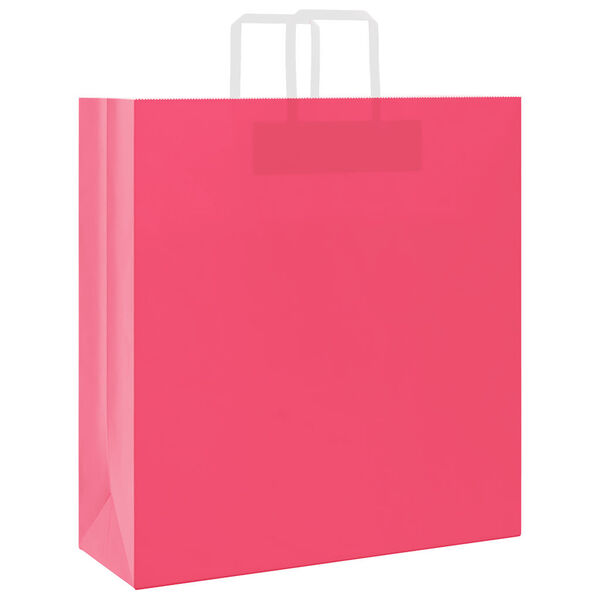 vidaXL Pappersp&aring;sar 250 st med handtag rosa 45x17x48 cm