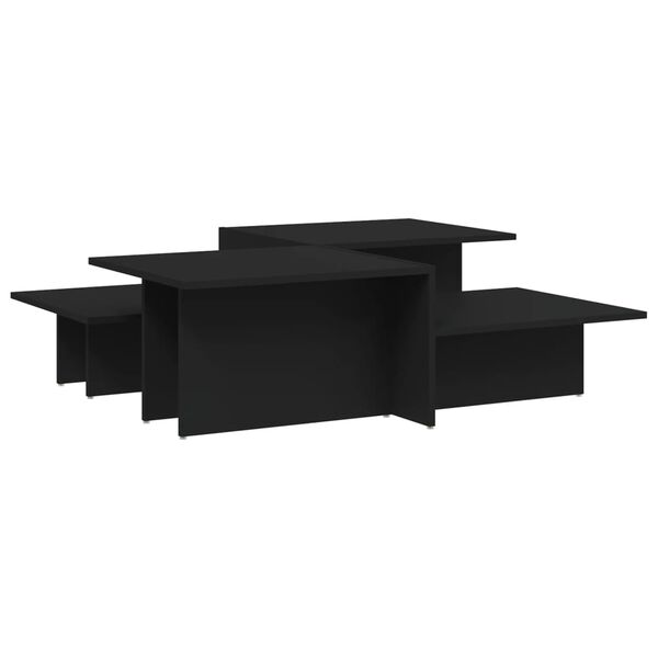 VidaXL Coffee Tables 2 pcs Svart Konstruerat Trä