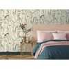 DUTCH WALLCOVERINGS Tapet Flamingo gräddvit och mintgrön