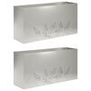 vidaXL Tr&auml;dg&aring;rdsplanterare 2 st Silver 100 x 30 x 49 cm Rostfritt st&aring;l