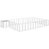 vidaXL Hundg&aring;rd silver 30,25 m&sup2; st&aring;l