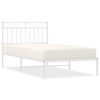 vidaXL S&auml;ngram med huvudgavel metall vit 100x190 cm