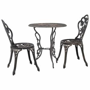 vidaXL Caf&eacute;set 3 delar gjuten aluminium