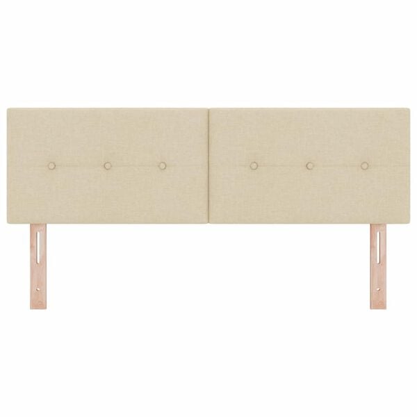 vidaXL Huvudgavel med huvudgavel Kr&auml;m 160 cm Konstl&auml;der