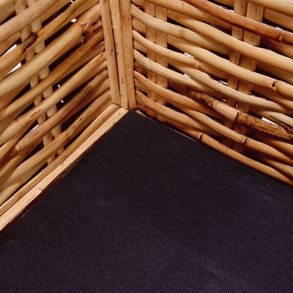 vidaXL 2-sitssoffa äkta rotting