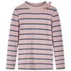 vidaXL T-shirt med l&aring;nga &auml;rmar f&ouml;r barn ljusrosa 128