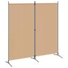 vidaXL 2-Panel Rumsavskiljare Beige 175 x 180 cm Tyg