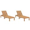 vidaXL Sols&auml;ngar 2 st massiv teak