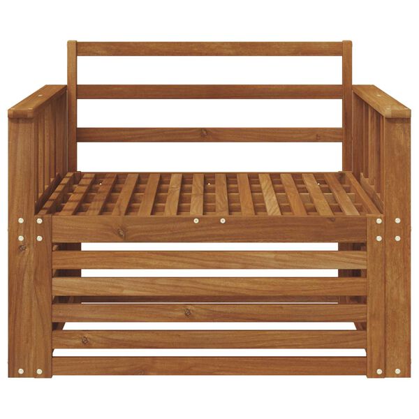 vidaXL 2 Stycke Sofa med armst&ouml;d Massivt Akaciatr&auml; Naturf&auml;rg