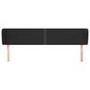 vidaXL S&auml;nggavel med kanter svart 203x23x78/88 cm konstl&auml;der