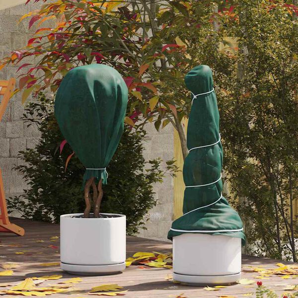 vidaXL Frostskydd f&ouml;r v&auml;xtfleece Gr&ouml;n 100 x 1,6 m Syntetiskt tyg