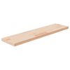 vidaXL Hyllplan 80x20x2,5 cm obehandlad massiv ek