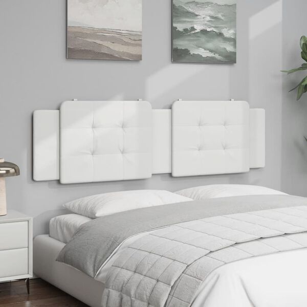 vidaXL Headboard Cushion "Zadar" White 180 cm Faux Leather