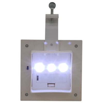 vidaXL Solcellslampor 12 st LED fyrkantiga 12 cm vit