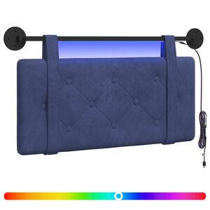 vidaXL H&auml;ngande s&auml;nggavel Med LED-lampa Polisbl&aring; Sammet