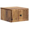 vidaXL V&auml;ggmonterat S&auml;ngbord Gammalt tr&auml; 33 x 34,5 x 20 cm