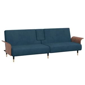 vidaXL B&auml;ddsoffa med muggh&aring;llare m&ouml;rkgr&aring; sammet