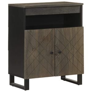 vidaXL Sk&auml;nk svart 60x33x75 cm massivt mangotr&auml;