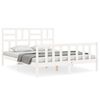 vidaXL S&auml;ngram utan madrass vit 160x200 cm massiv furu