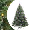 vidaXL Konstgjord julgran med 150 LED-lampor Gr&ouml;n 150 cm PE och PVC