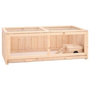 vidaXL Hamsterbur 104x52x38 cm massivt grantr&auml;