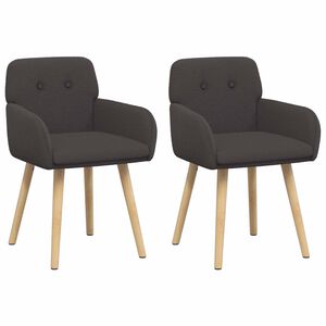 vidaXL Matstolar 2 st Boucl&eacute; M&ouml;rkgr&aring; 59 x 57 x 85 cm