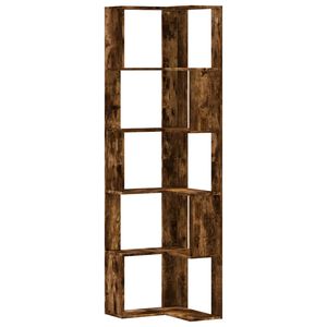 vidaXL Bokhylla h&ouml;rn 5 hyllplan r&ouml;kf&auml;rgad ek 50x50x179 cm