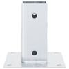 vidaXL Stolpbaser fyrkant 4 st silver 61x61 mm galvaniserat st&aring;l