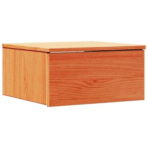 vidaXL S&auml;ngbord med l&aring;da Vaxbrun 37 x 35 x 18,5 cm Massiv furu